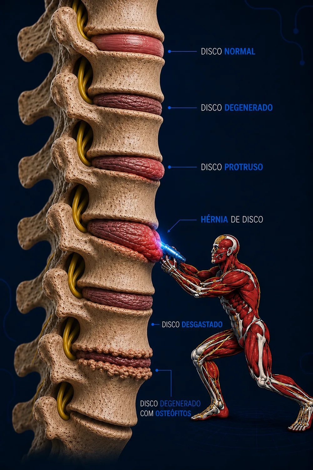 Diagrama de la columna vertebral usado en la valoración