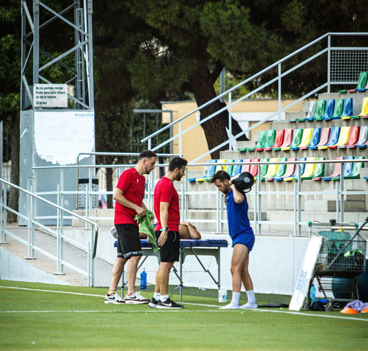 Sesión de fisioterapia deportiva