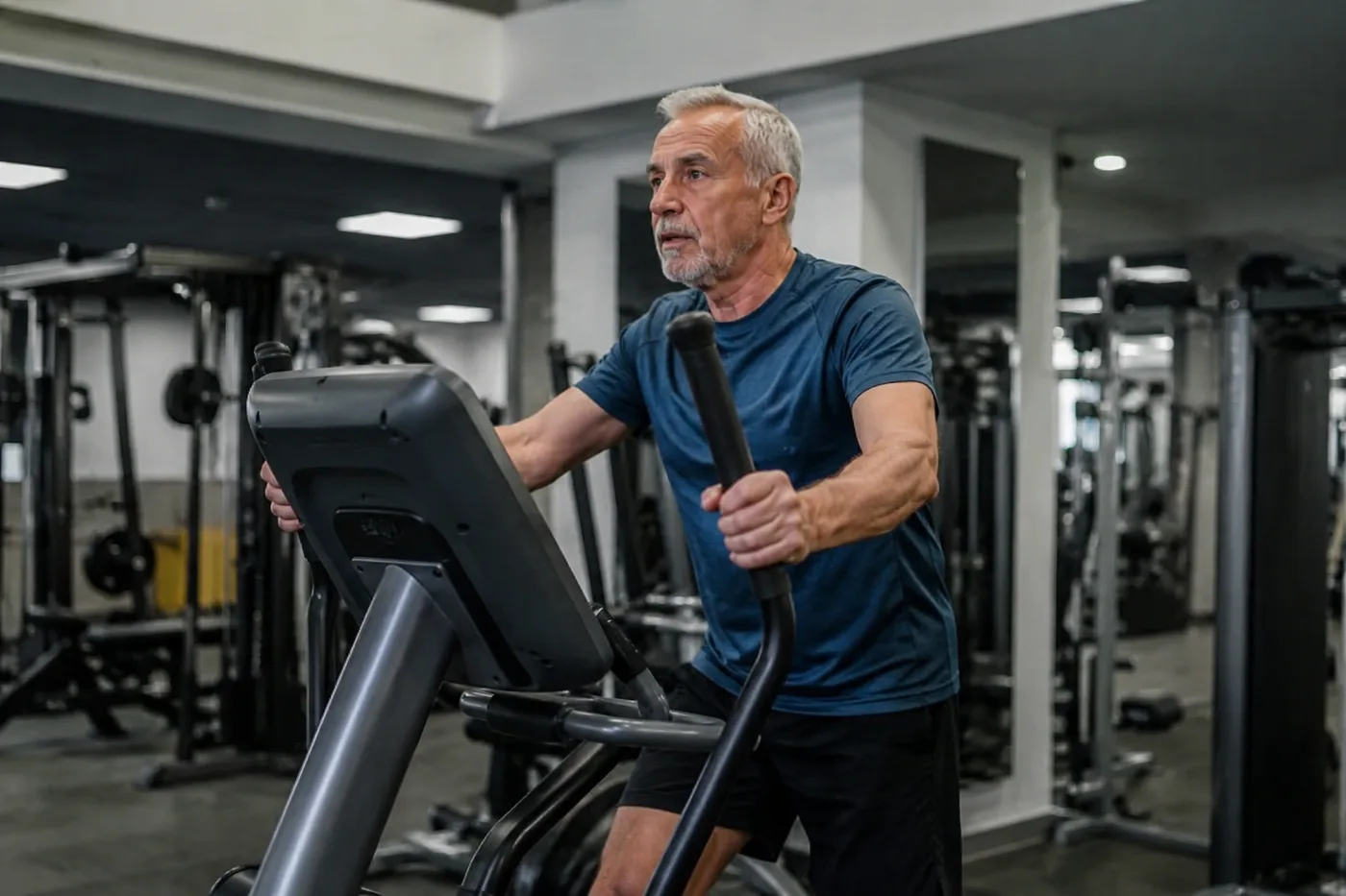 Sesión de entrenamiento de fuerza a partir de los 50